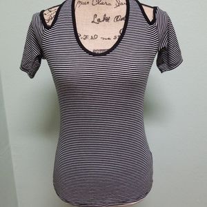 Striped halter neck tee